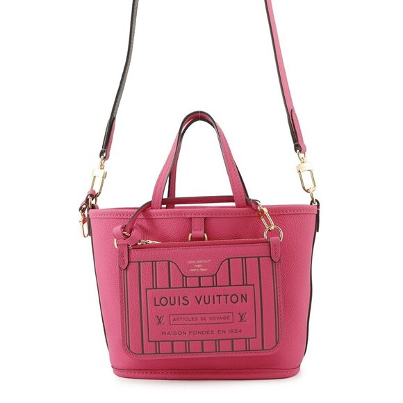 LOUIS VUITTON Neverfull・Inside Out Size BB Monogram Rose Buffalo Pondicher - Picture 1 of 16